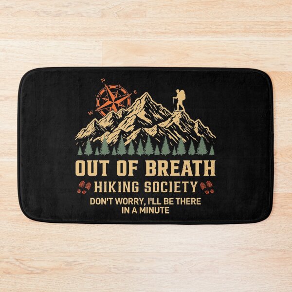 Item preview, Out of Breath Hiking Society Funny Vintage Mountain Hiker Quote designed and sold by RareBunny.