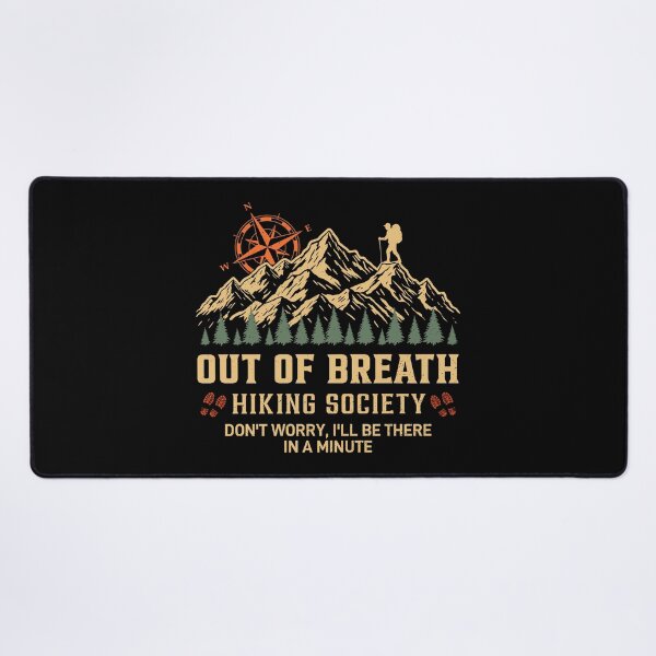 Item preview, Out of Breath Hiking Society Funny Vintage Mountain Hiker Quote designed and sold by RareBunny.