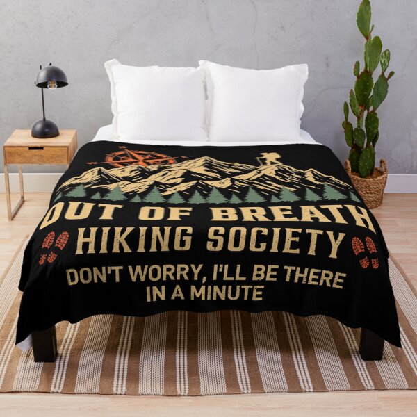 Item preview, Out of Breath Hiking Society Funny Vintage Mountain Hiker Quote designed and sold by RareBunny.