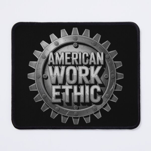 Item preview, American Work Ethic – Industrial Gear Badge designed and sold by OldGloryForge.