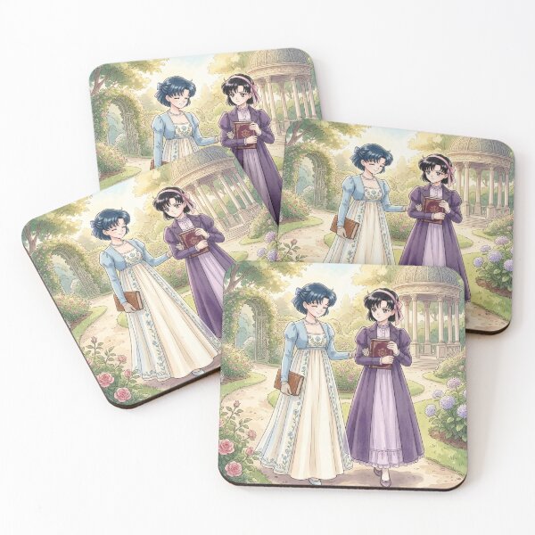 Item preview, Ami and Hotaru Discussing Books designed and sold by Solace Sparkles.