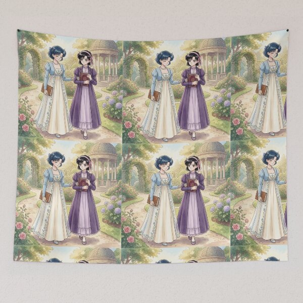 Item preview, Ami and Hotaru Discussing Books designed and sold by Solace Sparkles.