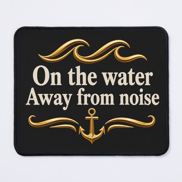 Item preview,  On the Water Away From Noise – Nautical Anchor Sailing Design | Ocean Calm Lifestyle Graphic designed and sold by MWSailingClub.