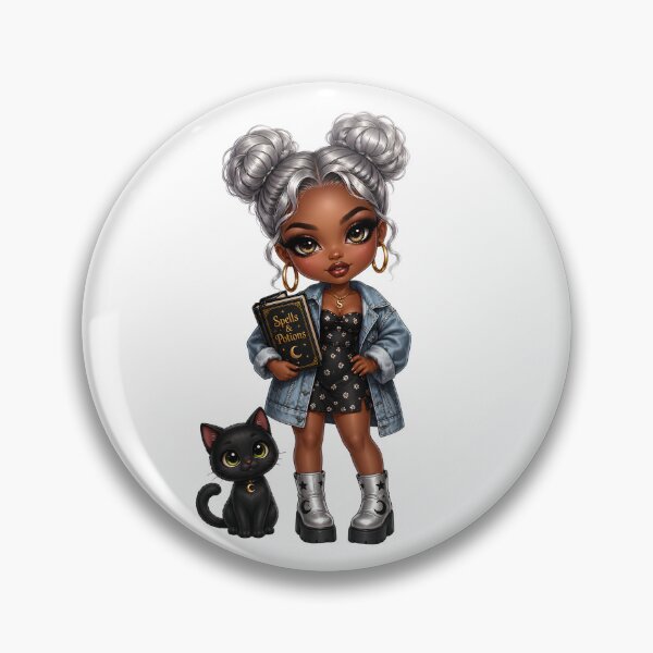 Item preview, Enchanted Witchy Chibi Girl Collection designed and sold by MoonSpeaksTV.