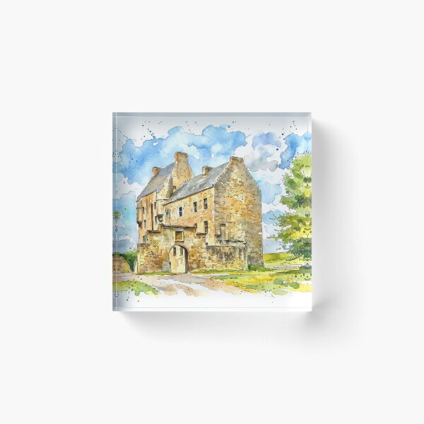 Item preview, Watercolour illustration of Midhope Castle (Lallybroch), South Queensferry, Scotland designed and sold by davidelder.