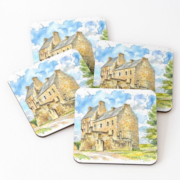 Item preview, Watercolour illustration of Midhope Castle (Lallybroch), South Queensferry, Scotland designed and sold by davidelder.