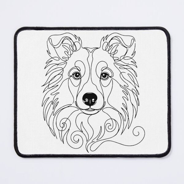 Item preview, Shetland Sheepdog One Line Art – Modern & minimalist dog contour design designed and sold by Pfotenfaden.