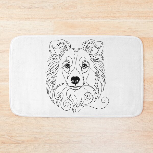 Item preview, Shetland Sheepdog One Line Art – Modern & minimalist dog contour design designed and sold by Pfotenfaden.