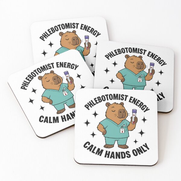 Item preview, Phlebotomist Energy Calm Hands Only Funny Capybara Lab Tech Blood Draw Humor Design designed and sold by ClinicalHubs.
