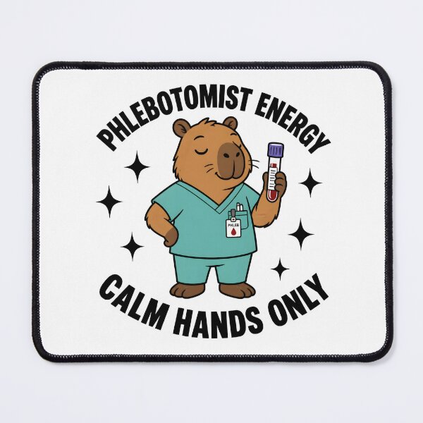 Item preview, Phlebotomist Energy Calm Hands Only Funny Capybara Lab Tech Blood Draw Humor Design designed and sold by ClinicalHubs.