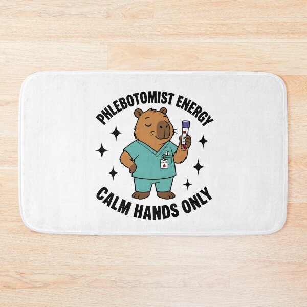 Item preview, Phlebotomist Energy Calm Hands Only Funny Capybara Lab Tech Blood Draw Humor Design designed and sold by ClinicalHubs.