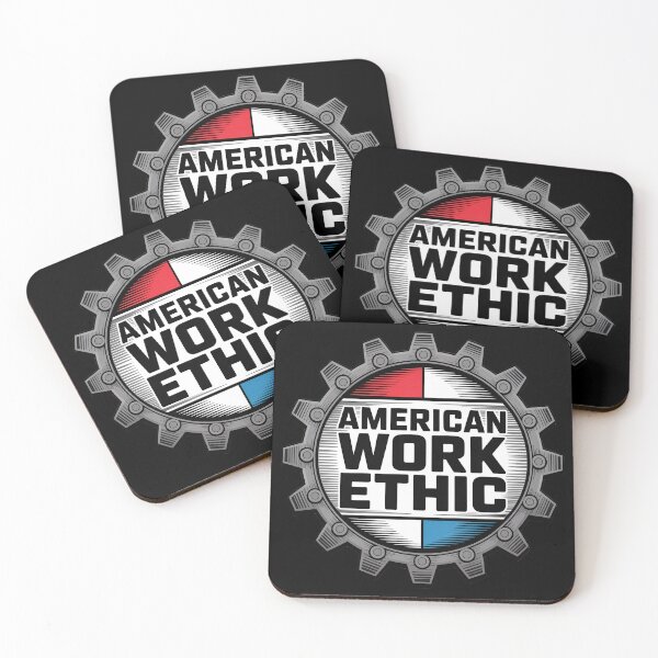 Item preview, American Work Ethic – Patriotic Industrial Gear Badge designed and sold by OldGloryForge.