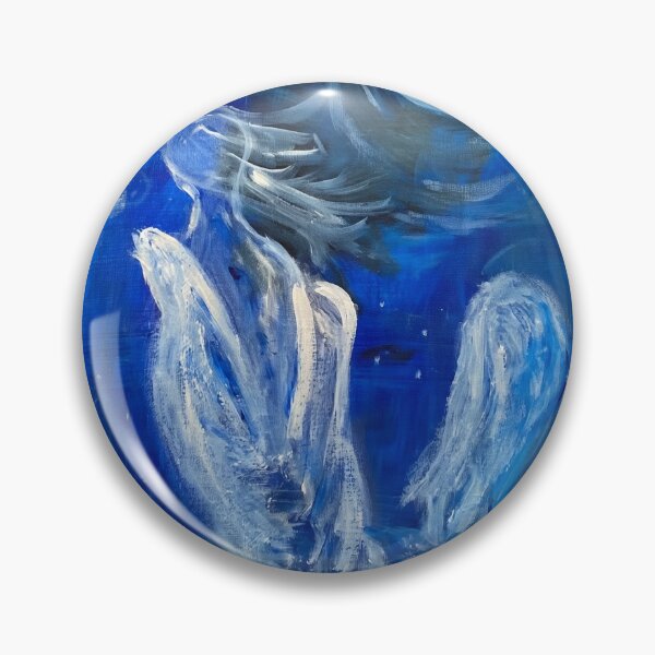 Item preview,   Angel and Woman with Spirits in Blue Light designed and sold by pasalagabriela.