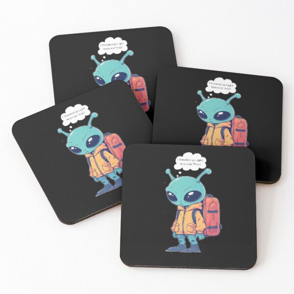 Item preview, Grumpy Alien Disappointed Tourist - Funny Space Travel Quote Art designed and sold by alizye.