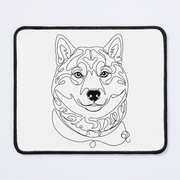 Item preview, Shiba Inu One Line Art – Modern & minimalist dog contour design designed and sold by Pfotenfaden.