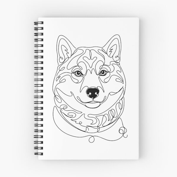 Item preview, Shiba Inu One Line Art – Modern & minimalist dog contour design designed and sold by Pfotenfaden.