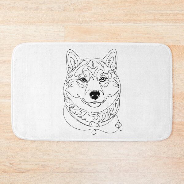 Item preview, Shiba Inu One Line Art – Modern & minimalist dog contour design designed and sold by Pfotenfaden.