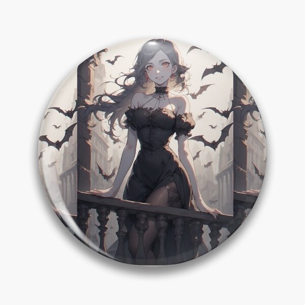 Item preview, Gothic vampire woman on a balcony designed and sold by ArtsJulian.