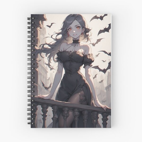 Item preview, Gothic vampire woman on a balcony designed and sold by ArtsJulian.
