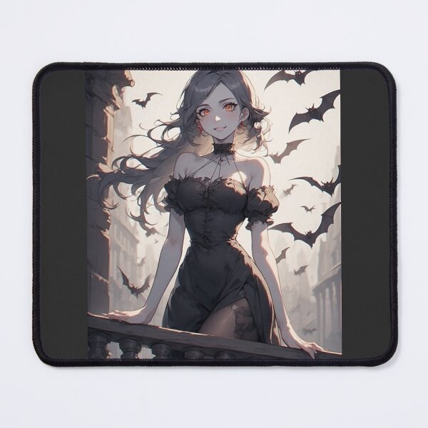 Item preview, Gothic vampire woman on a balcony designed and sold by ArtsJulian.