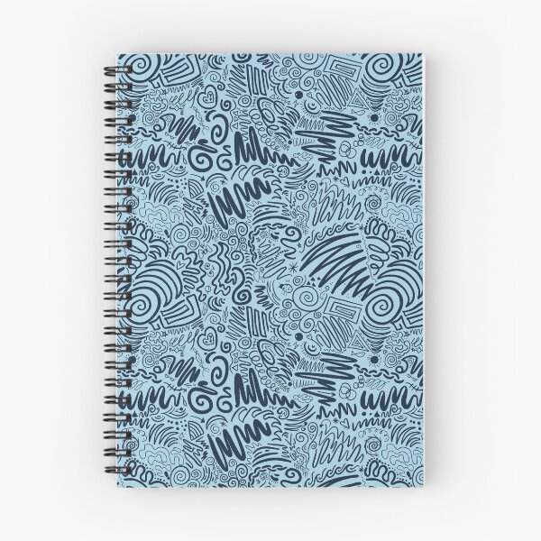 Item preview, Inky Doodles Blue and Navy designed and sold by Pinecone Place.