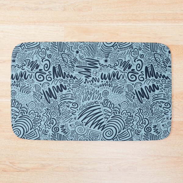 Item preview, Inky Doodles Blue and Navy designed and sold by Pinecone Place.