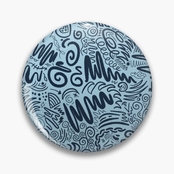 Item preview, Inky Doodles Blue and Navy designed and sold by Pinecone Place.