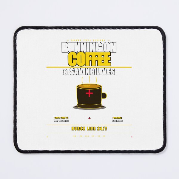 Item preview, Running On Coffee And Saving Lives Funny Nurse Gift designed and sold by Mega-Shopping.