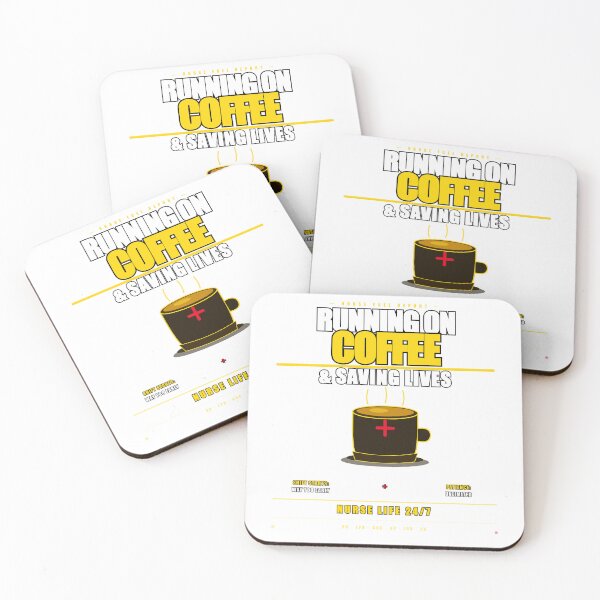 Item preview, Running On Coffee And Saving Lives Funny Nurse Gift designed and sold by Mega-Shopping.
