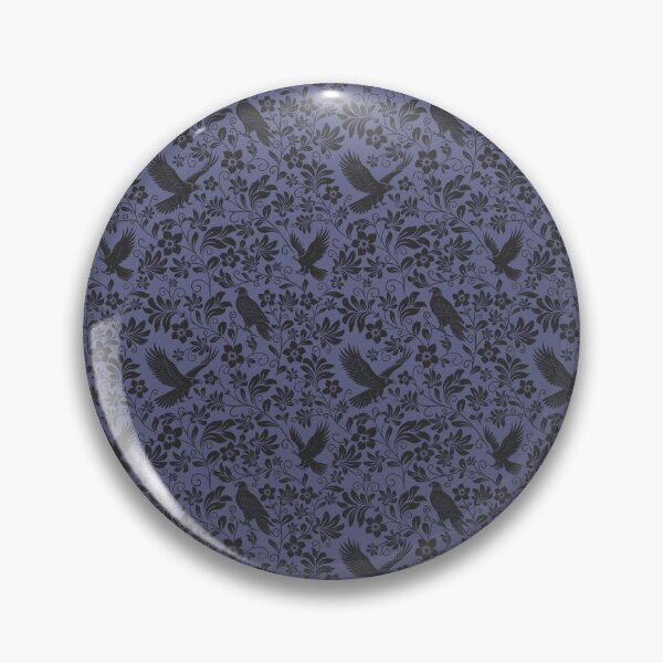 Item preview, Eagle Silhouette & Elegant Floral Seamless Pattern | Nature-Inspired Design in Blue designed and sold by WildLakePatterns.