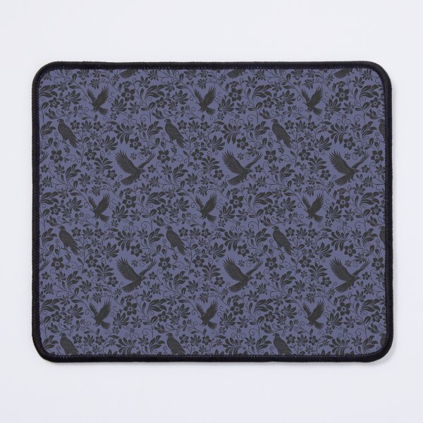 Item preview, Eagle Silhouette & Elegant Floral Seamless Pattern | Nature-Inspired Design in Blue designed and sold by WildLakePatterns.