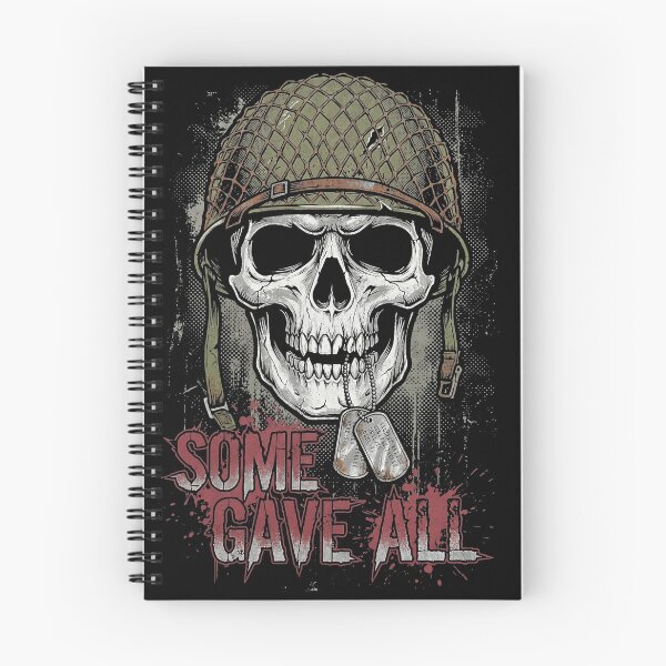 Item preview, Some Gave All Gritty Military Skull Veteran Tribute designed and sold by TeNovaStudio.