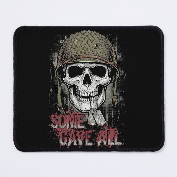 Item preview, Some Gave All Gritty Military Skull Veteran Tribute designed and sold by TeNovaStudio.