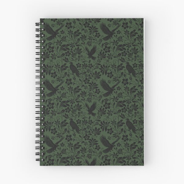 Item preview, Eagle Silhouette & Elegant Floral Seamless Pattern | Nature-Inspired Design in Green designed and sold by WildLakePatterns.