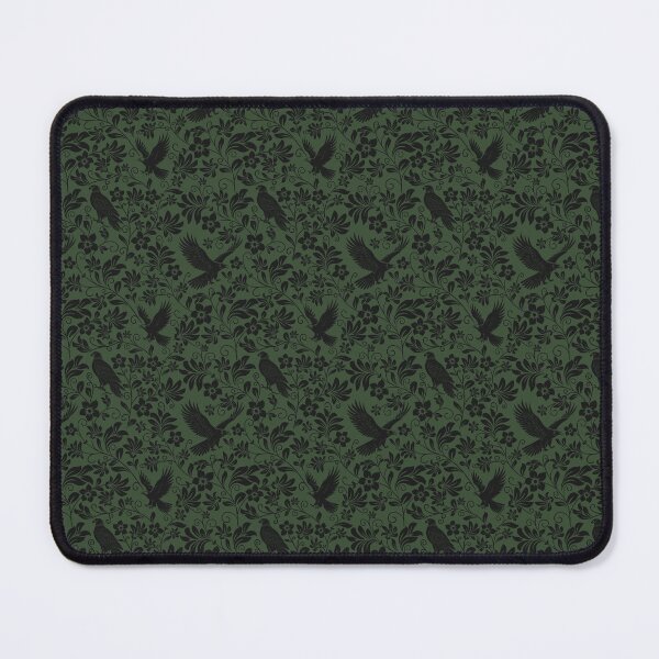 Item preview, Eagle Silhouette & Elegant Floral Seamless Pattern | Nature-Inspired Design in Green designed and sold by WildLakePatterns.