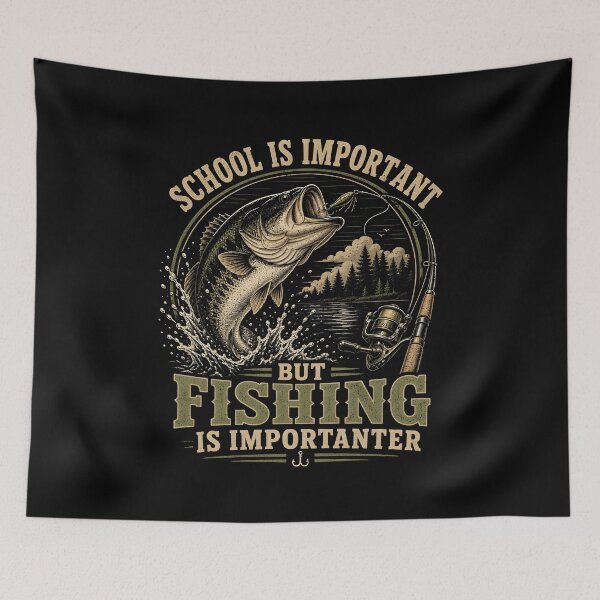 Item preview, School is Important But Fishing is Importanter designed and sold by zoes-ink.