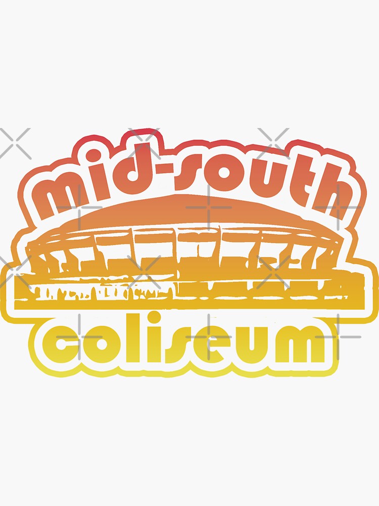 Mid-South Coliseum Sunset Logo Memphis Tennessee Roundhouse Sticker