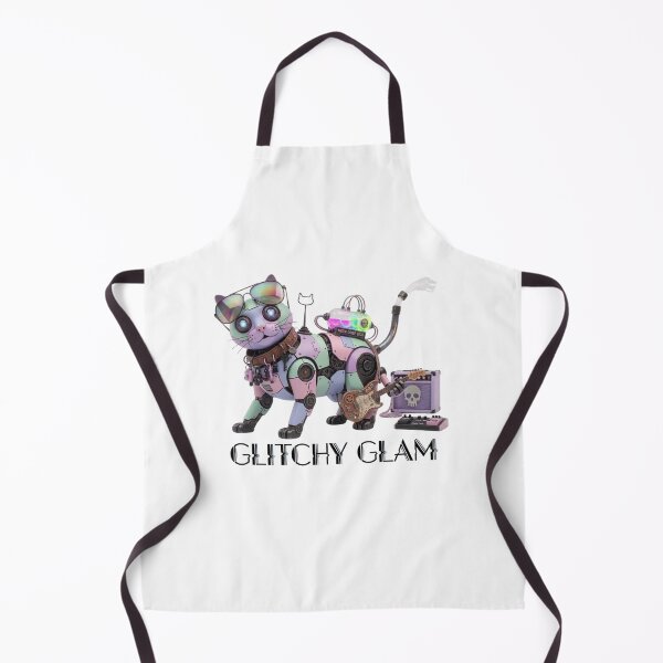 Item preview, Glitchy Glam Pastel Goth Robot Cat designed and sold by dcohea.