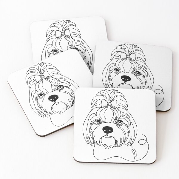Item preview, Shih Tzu One Line Art – Modern & minimalist dog contour design designed and sold by Pfotenfaden.