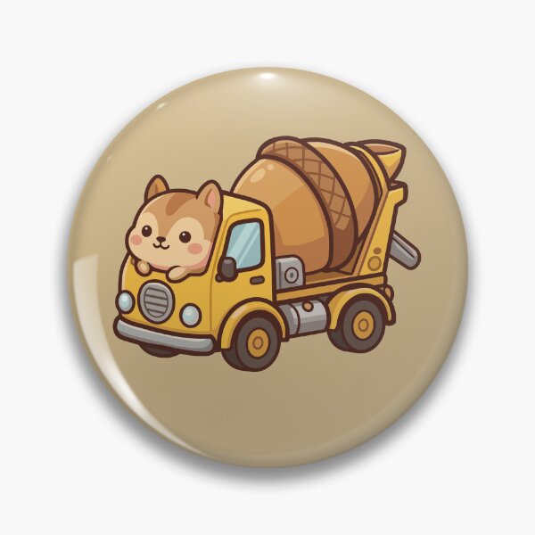 Item preview, kawaii squirrel, cute truck design for kids  designed and sold by Mochii-studio.