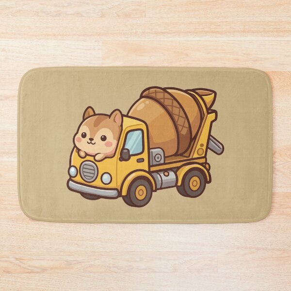 Item preview, kawaii squirrel, cute truck design for kids  designed and sold by Mochii-studio.