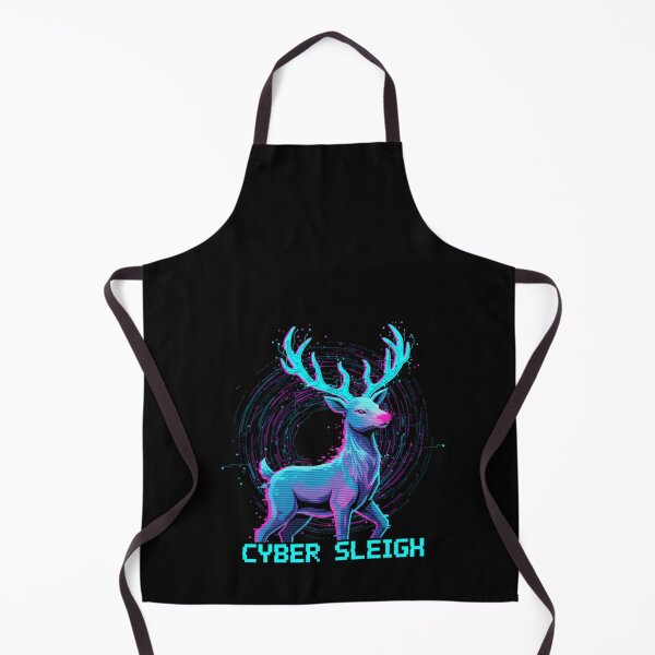 Item preview, Cyberpunk Reindeer Shirt – Neon Sci-Fi Christmas Graphic Tee designed and sold by EiraFattah.