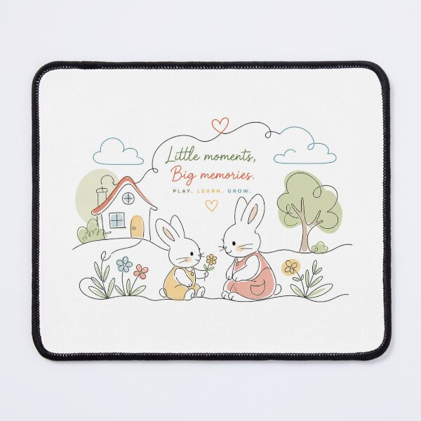 Item preview, Cute Bunny Siblings – Soft Pastel Children Illustration designed and sold by Newthingzy.