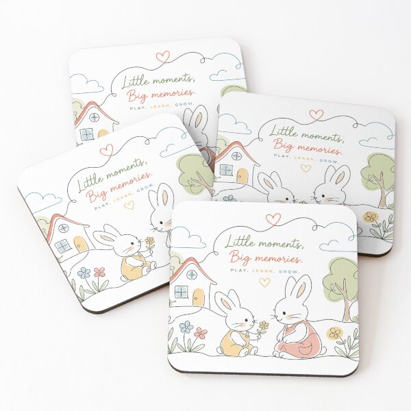 Item preview, Cute Bunny Siblings – Soft Pastel Children Illustration designed and sold by Newthingzy.