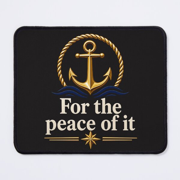 Item preview,  For the Peace of It – Nautical Anchor Sailing Design | Ocean Calm Marine Lifestyle Graphic designed and sold by MWSailingClub.