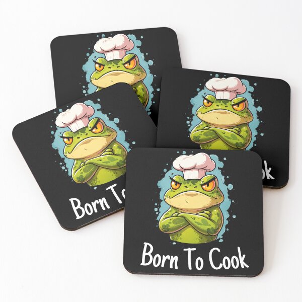 Item preview, Born To Cook Frog Gifts – Funny Cute Frog Chef Gifts – Meme Cooking Animal designed and sold by ZubekStudio.