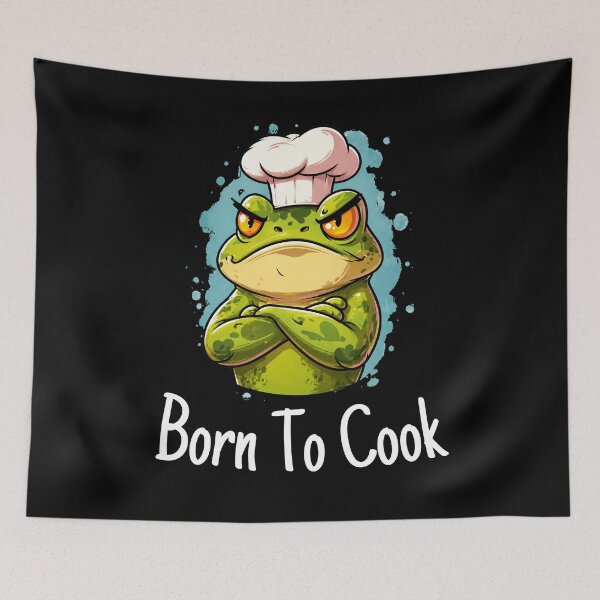 Item preview, Born To Cook Frog Gifts – Funny Cute Frog Chef Gifts – Meme Cooking Animal designed and sold by ZubekStudio.