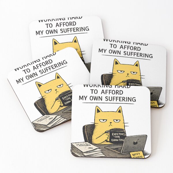 Item preview, Grumpy Office Cat Working Late Sarcastic Relatable Work Quote designed and sold by anandariki.