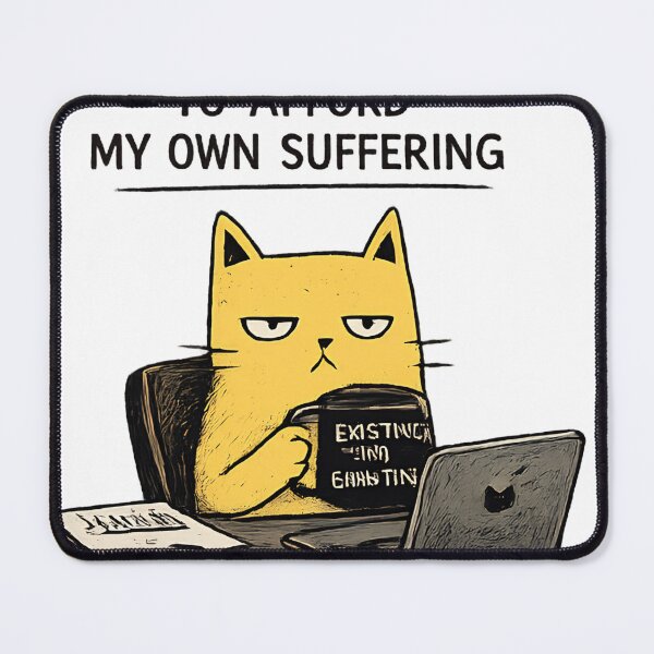 Item preview, Grumpy Office Cat Working Late Sarcastic Relatable Work Quote designed and sold by anandariki.