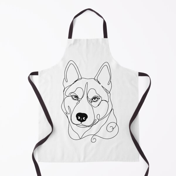 Item preview, Siberian Husky One Line Art – Modern & minimalist dog contour design designed and sold by Pfotenfaden.